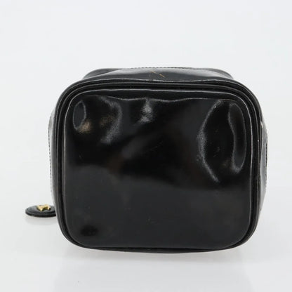 Chanel Vintage Timeless Cosmetic Case Patent, Black, Patent Leather, Handbag