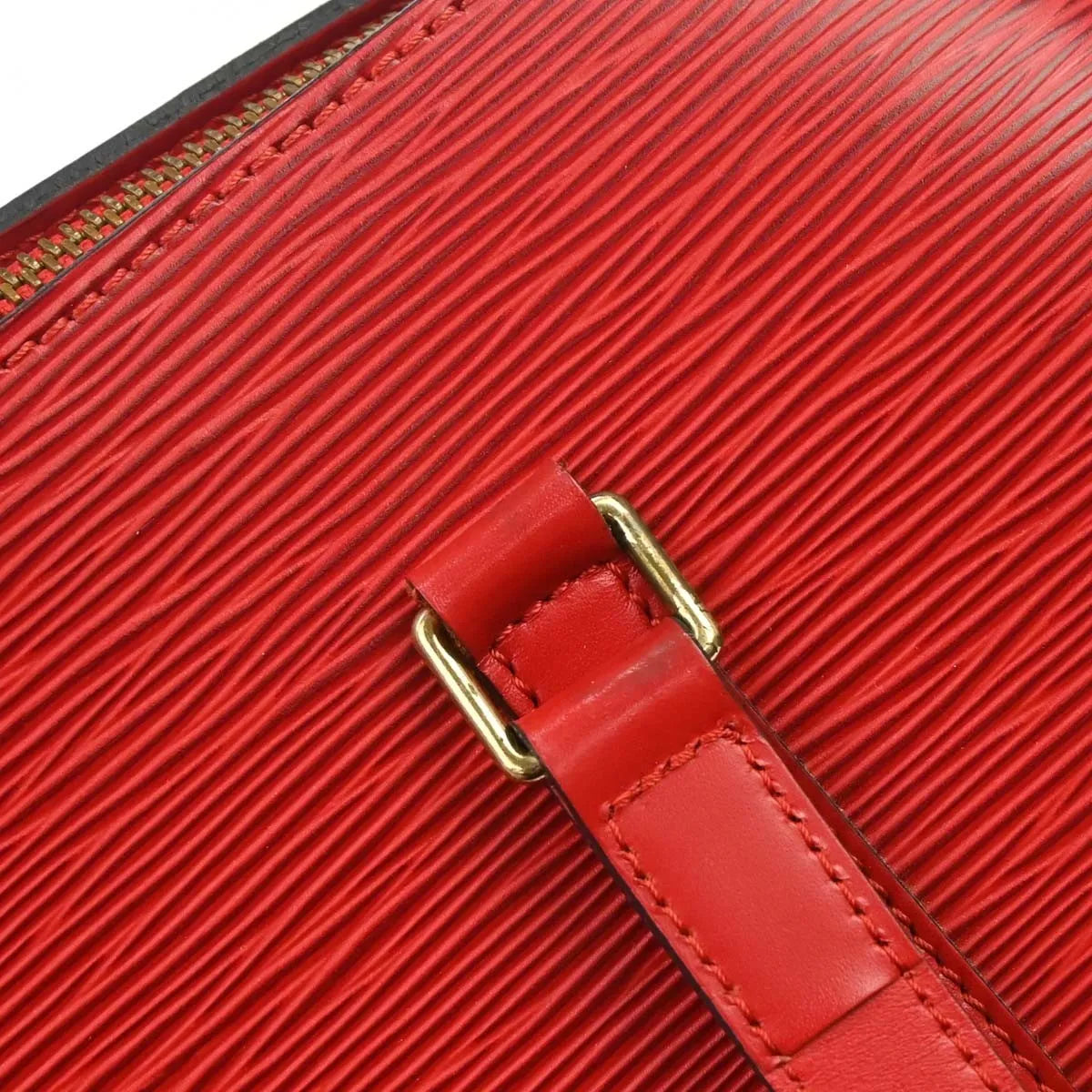 Louis Vuitton Soufflot Epi Leather, Red, Leather, Handbag