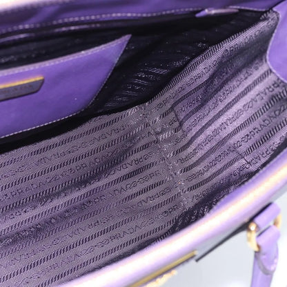 Prada Galleria Double Zip Tote Saffiano Leather, Purple, Leather, Handbag