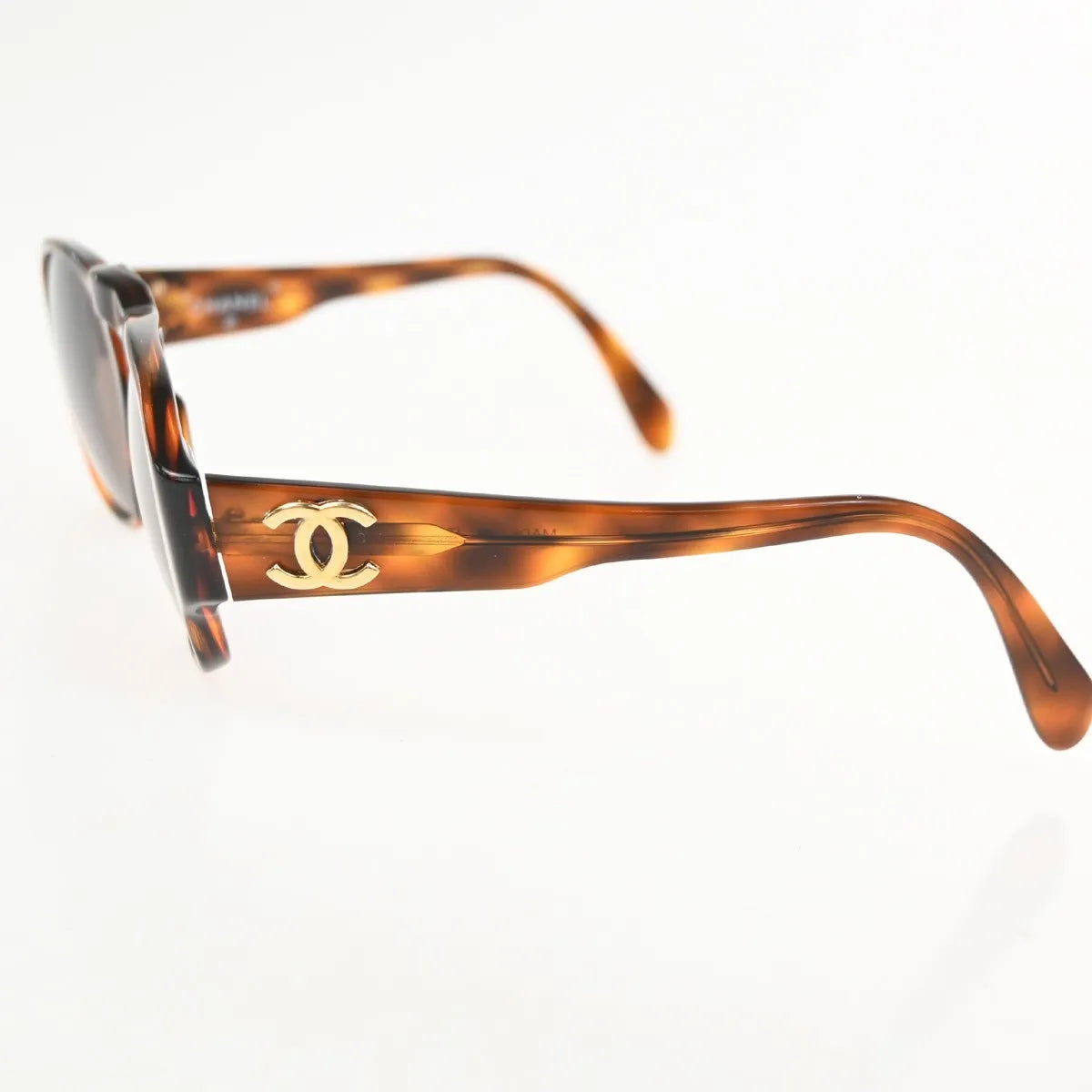 Chanel Logo CC Plastic, Brown, Plastic, Sunglasses