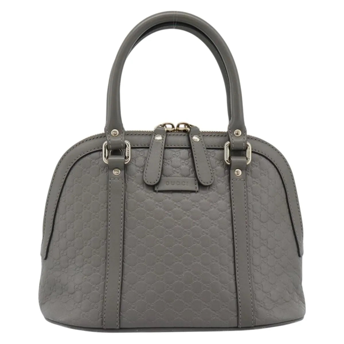 Gucci Convertible Dome Satchel Microguccissima Leather, Gray, Leather, Handbag