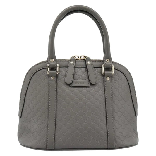 Gucci Convertible Dome Satchel Microguccissima Leather, Gray, Leather, Handbag