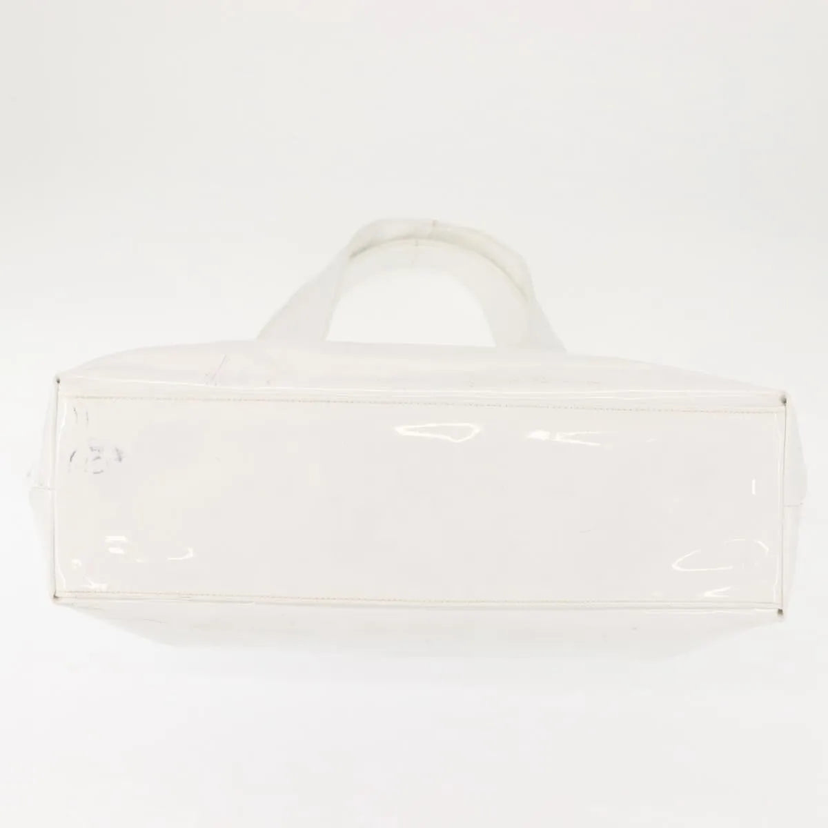 Salvatore Ferragamo Gancini Tote Patent leather, White, Patent Leather, Tote Bag