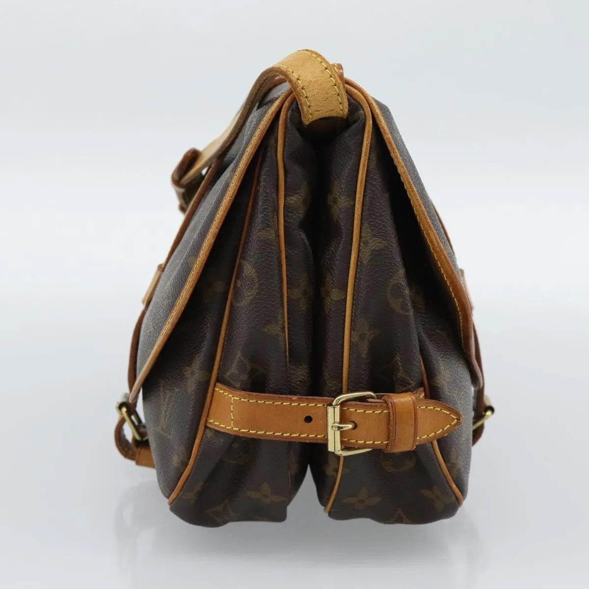 Louis Vuitton Saumur Monogram Canvas, Brown, Canvas, Shoulder Bag