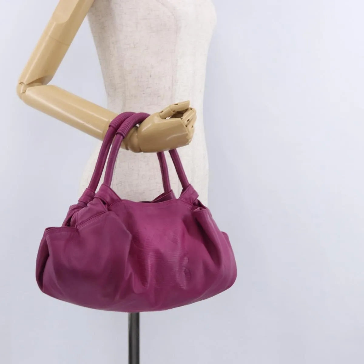 Loewe Anagram Logo Nappa Aire Hand Leather, Pink, Leather, Handbag