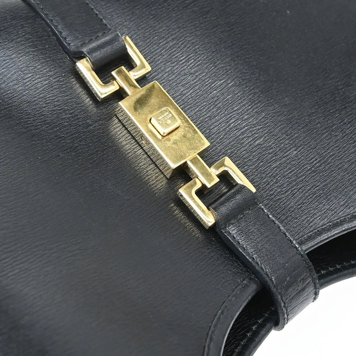 Gucci Vintage Jackie Leather, Black, Leather, Handbag