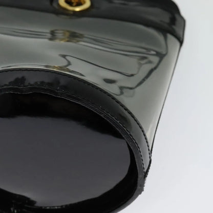 Salvatore Ferragamo Gancini Leather, Black, Leather, Shoulder Bag