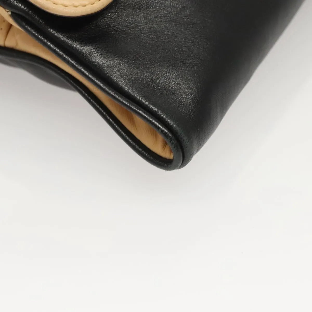 Chanel Chocolate Bar Handbag Lambskin, Beige, Leather, Handbag
