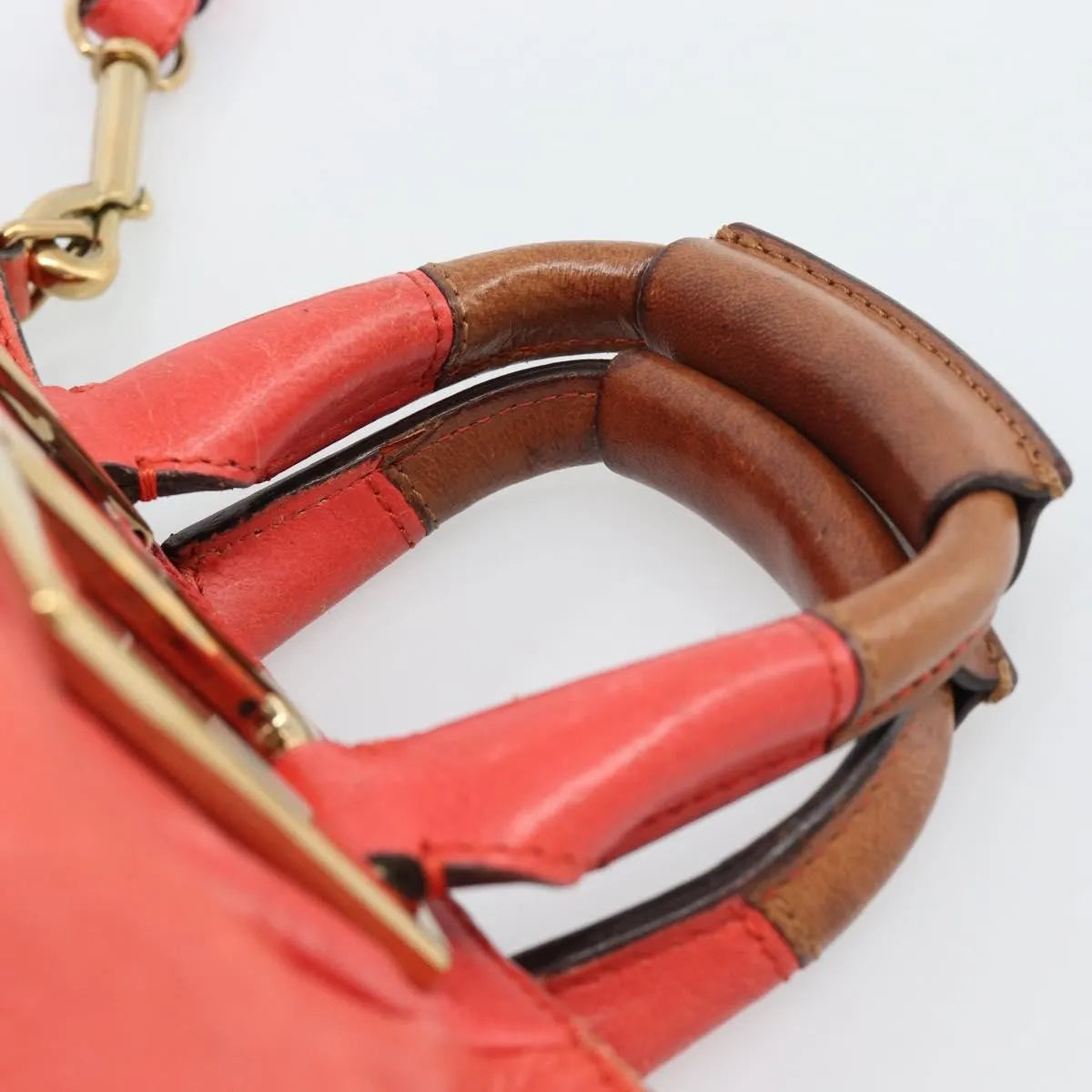 Chloe Ethel Leather, Red, Leather, Handbag
