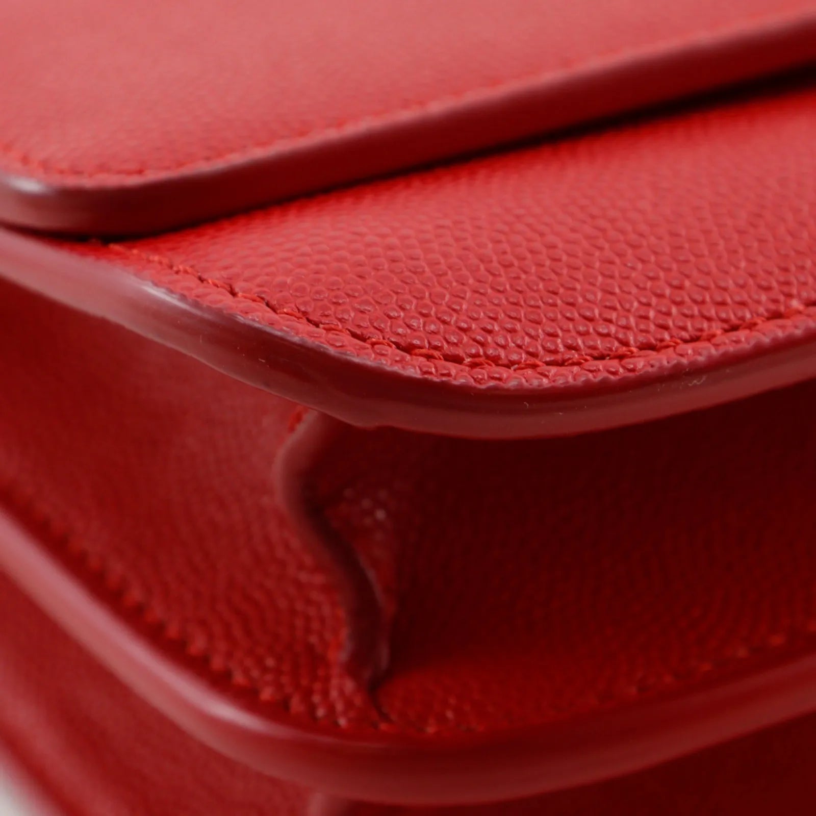 Burberry TB Flap Leather, Red, Leather, Clutch