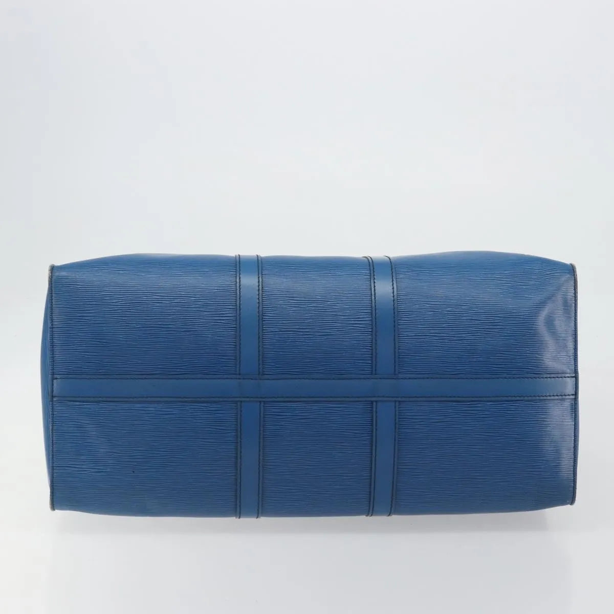 Louis Vuitton Keepall Epi, Blue, Leather, Travel Bag