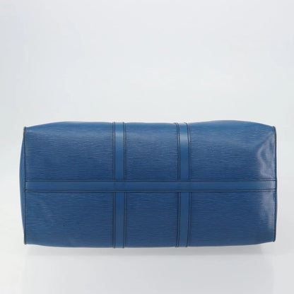 Louis Vuitton Keepall Epi, Blue, Leather, Travel Bag