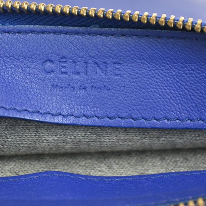 Celine Trio Leather, Blue, Leather, Shoulder Bag