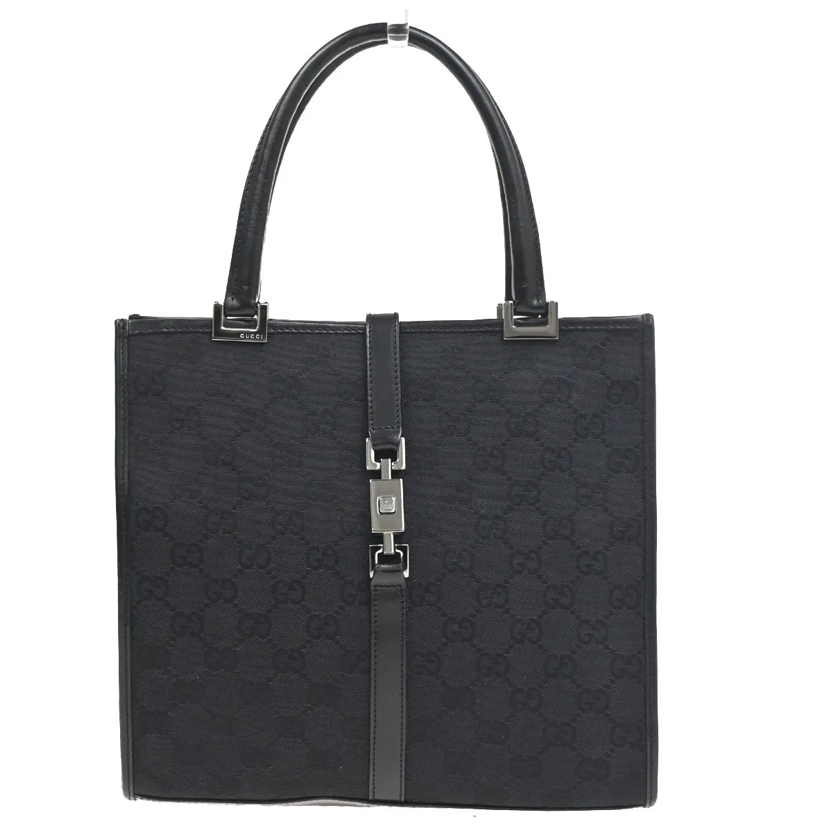 Gucci Jackie Tote GG Canvas and leather, Black, Canvas, Handbag