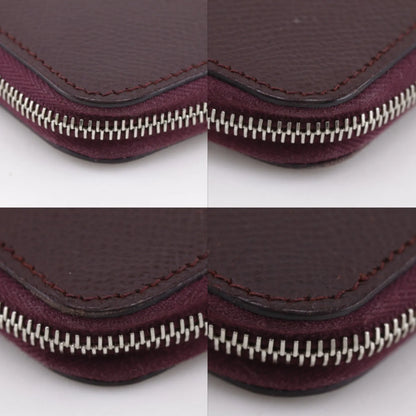 Hermes Azap Zip Around Epsom, Burgundy, Leather, Wallet
