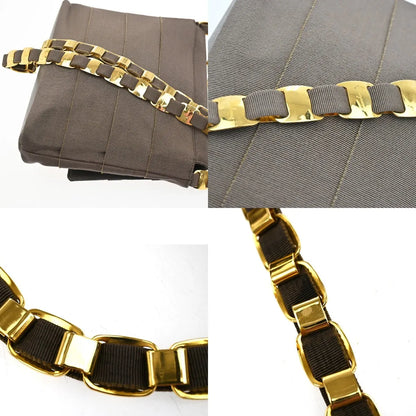 Salvatore Ferragamo Vala Canvas, Brown, Canvas, Shoulder Bag