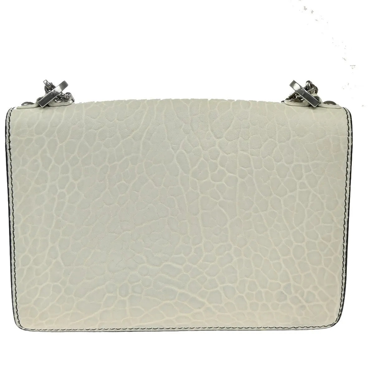 Christian Dior J'Adior Flap Canyon Grained Lambskin with Mosaic Detail, White, Leather, Shoulder Bag