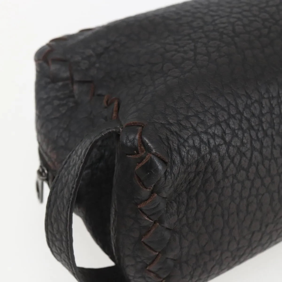 Bottega Veneta Zip Clutch Leather, Brown, Leather, Clutch
