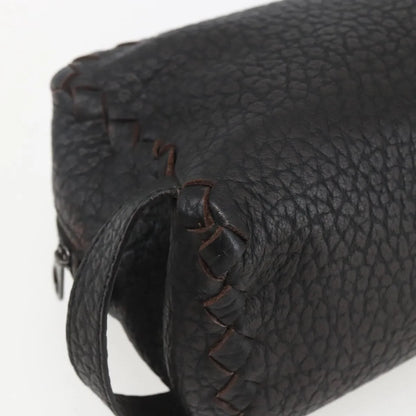 Bottega Veneta Zip Clutch Leather, Brown, Leather, Clutch