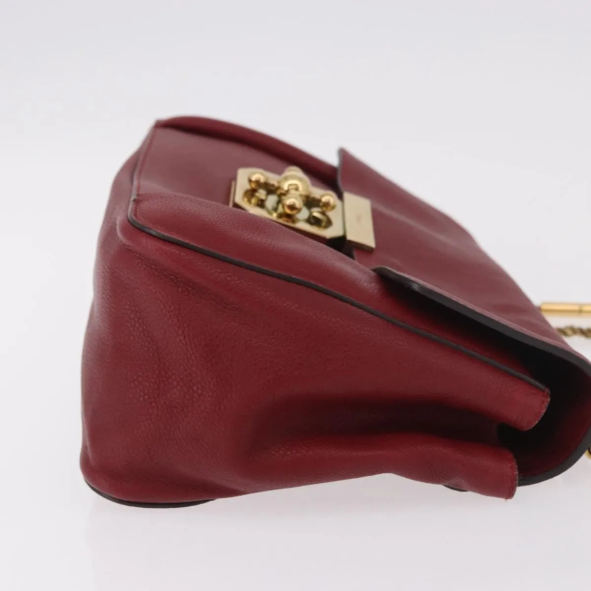 Chloe Elsie Crossbody Flap Leather, Red, Leather, Handbag