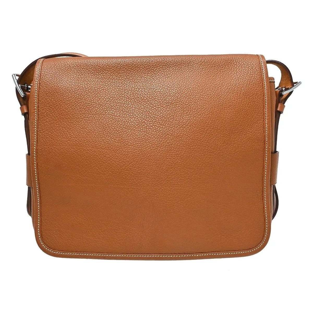 Hermes Barda Messenger Clemence, Brown, Leather, Shoulder Bag