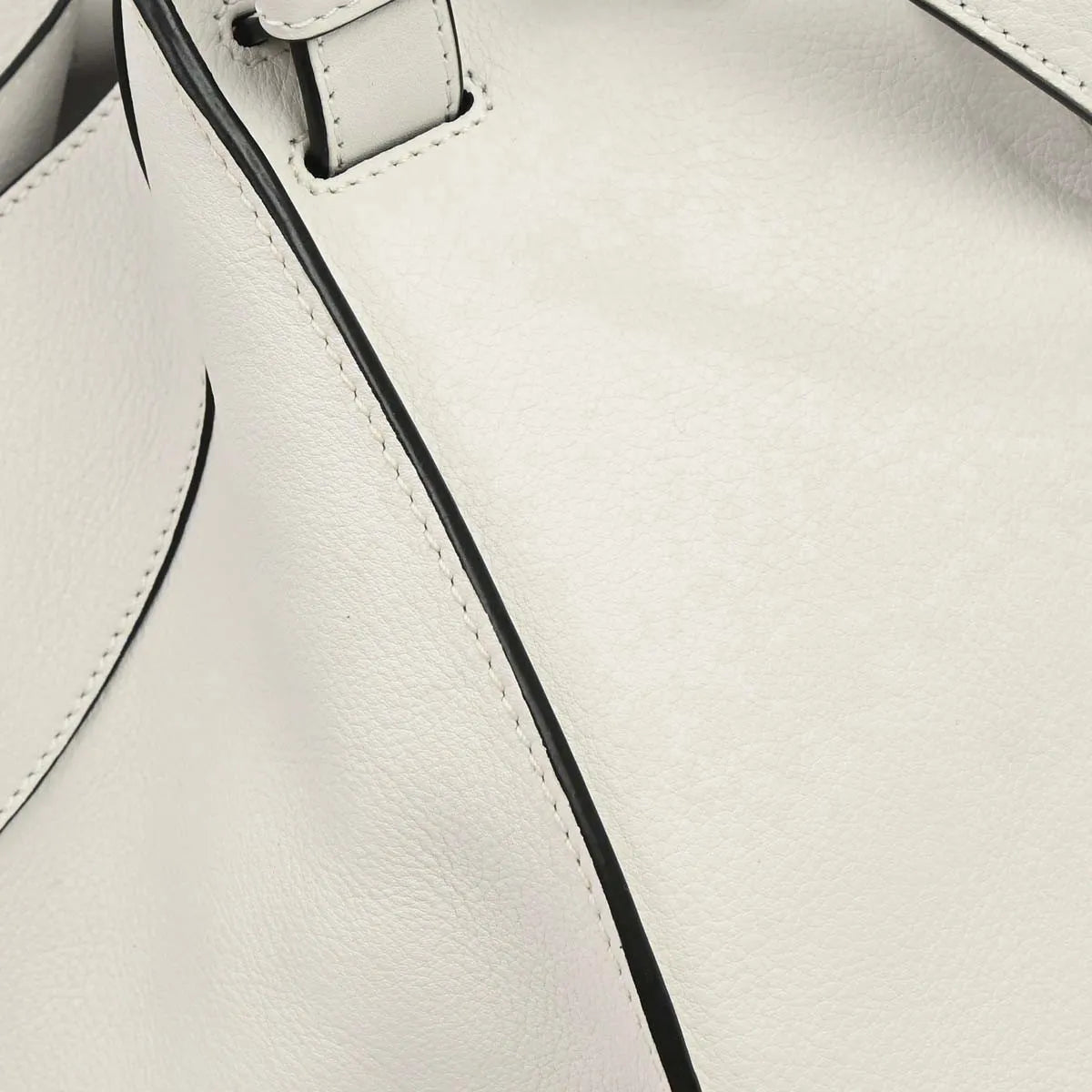 Loewe Hammock Leather, White, Leather, Handbag