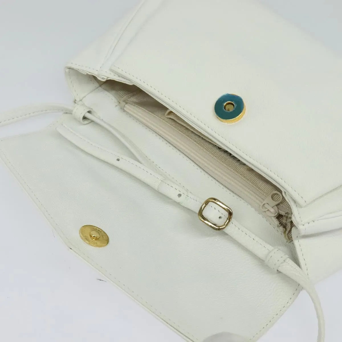 Givenchy Vintage 4G Leather, White, Leather, Shoulder Bag