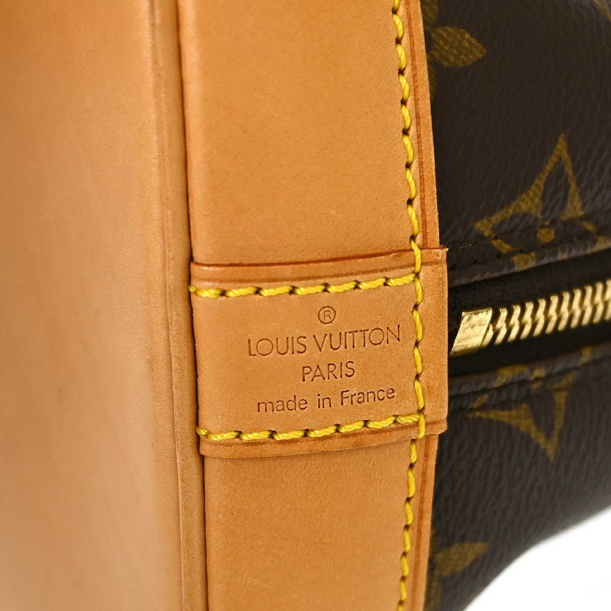 Louis Vuitton Alma Monogram Canvas, Brown, Canvas, Handbag