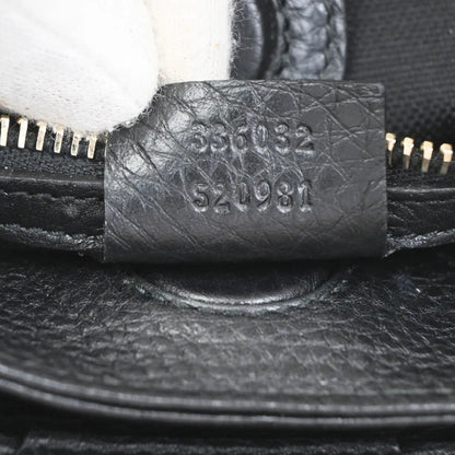 Gucci Bamboo shopper Leather, Black, Leather, Handbag