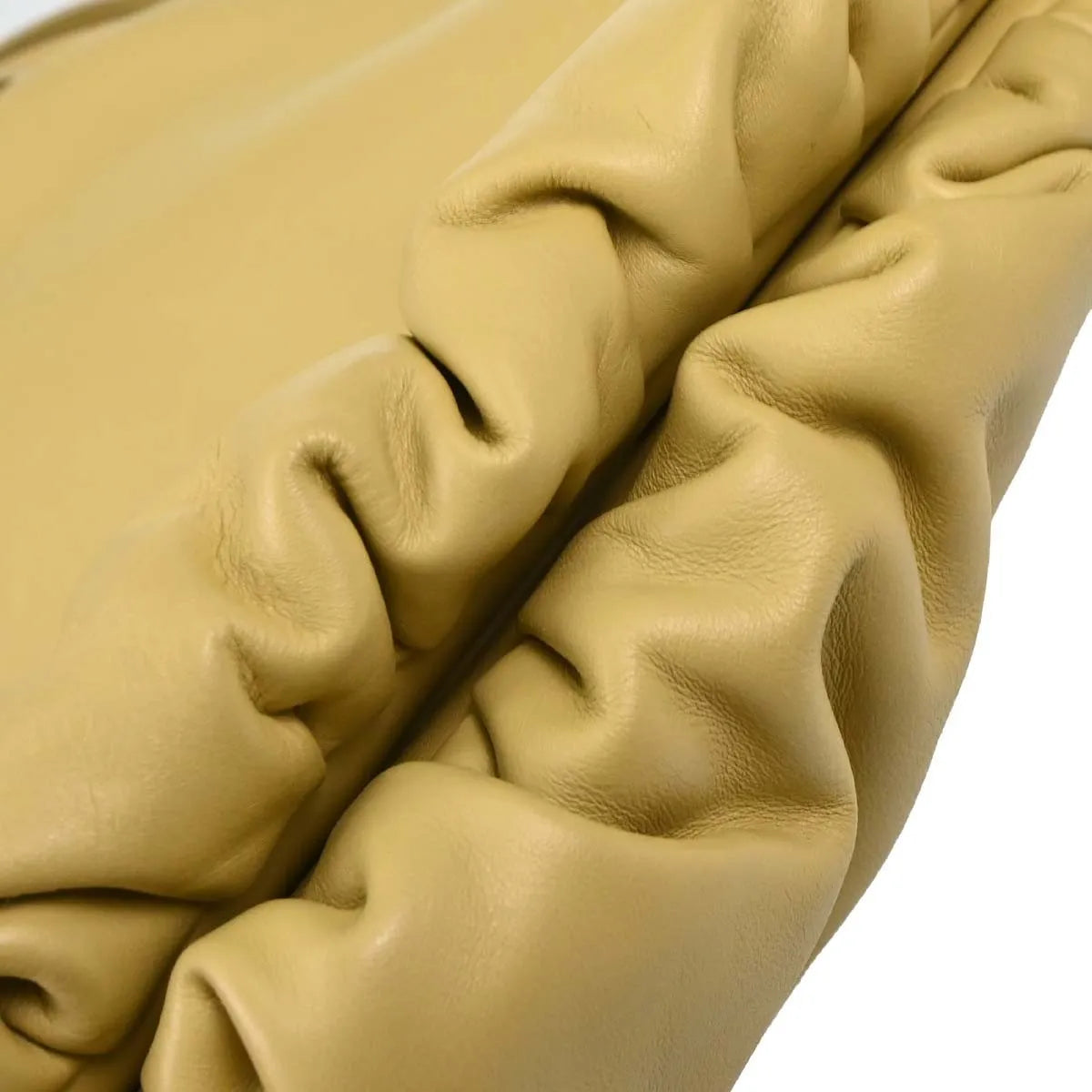 Bottega Veneta The Fringe Leather, Beige, Leather, Clutch