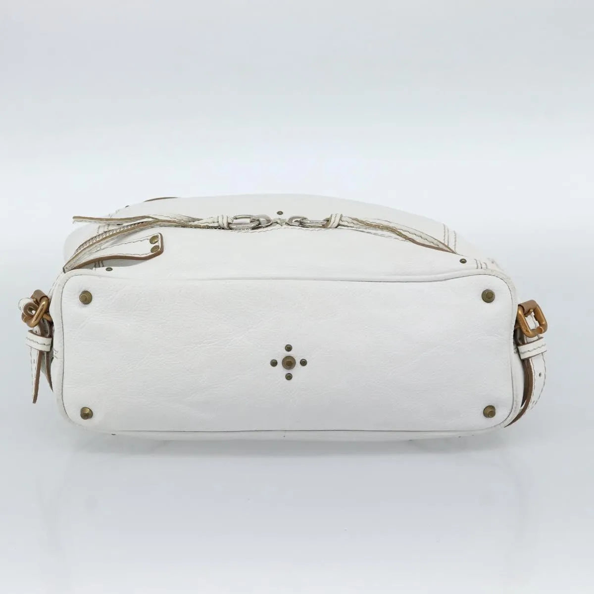 Chloe Paddington Lock Tote Leather, White_gold, Leather, Tote Bag