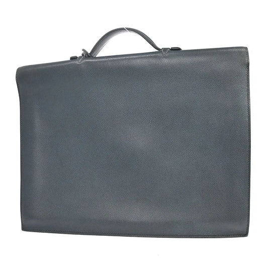 Hermes Sac a Depeches Courchevel, Navy, Leather, Handbag