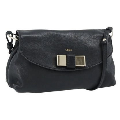 Chloe Lily Leather, Black, Leather, Shoulder Bag