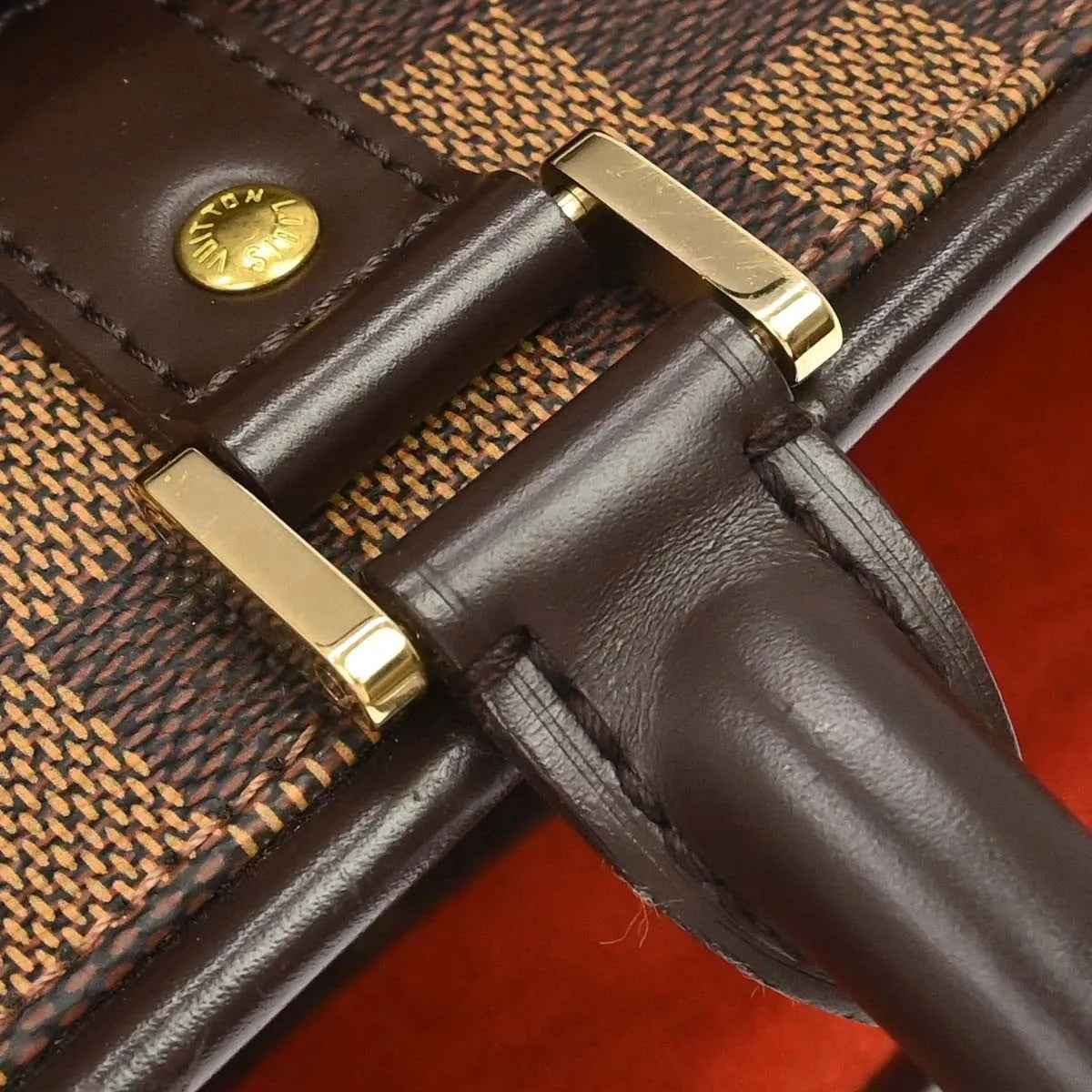Louis Vuitton Manosque Damier, Brown, Canvas, Tote Bag