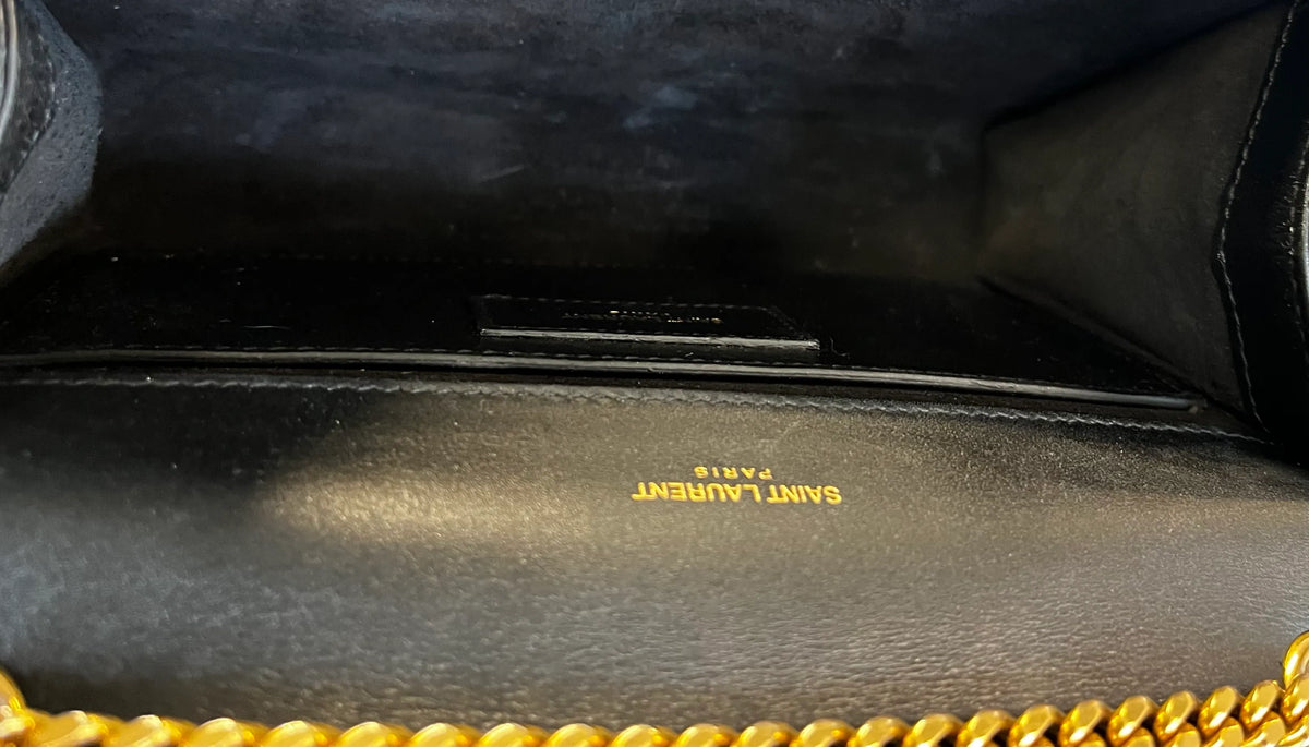 Saint Laurent Kate leather, Black, Leather, Shoulder Bag