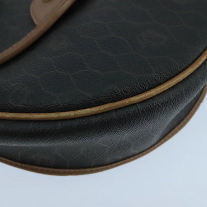 Christian Dior Vintage Honeycomb Flap Canvas and Leather, Black, PVC, Shoulder Bag