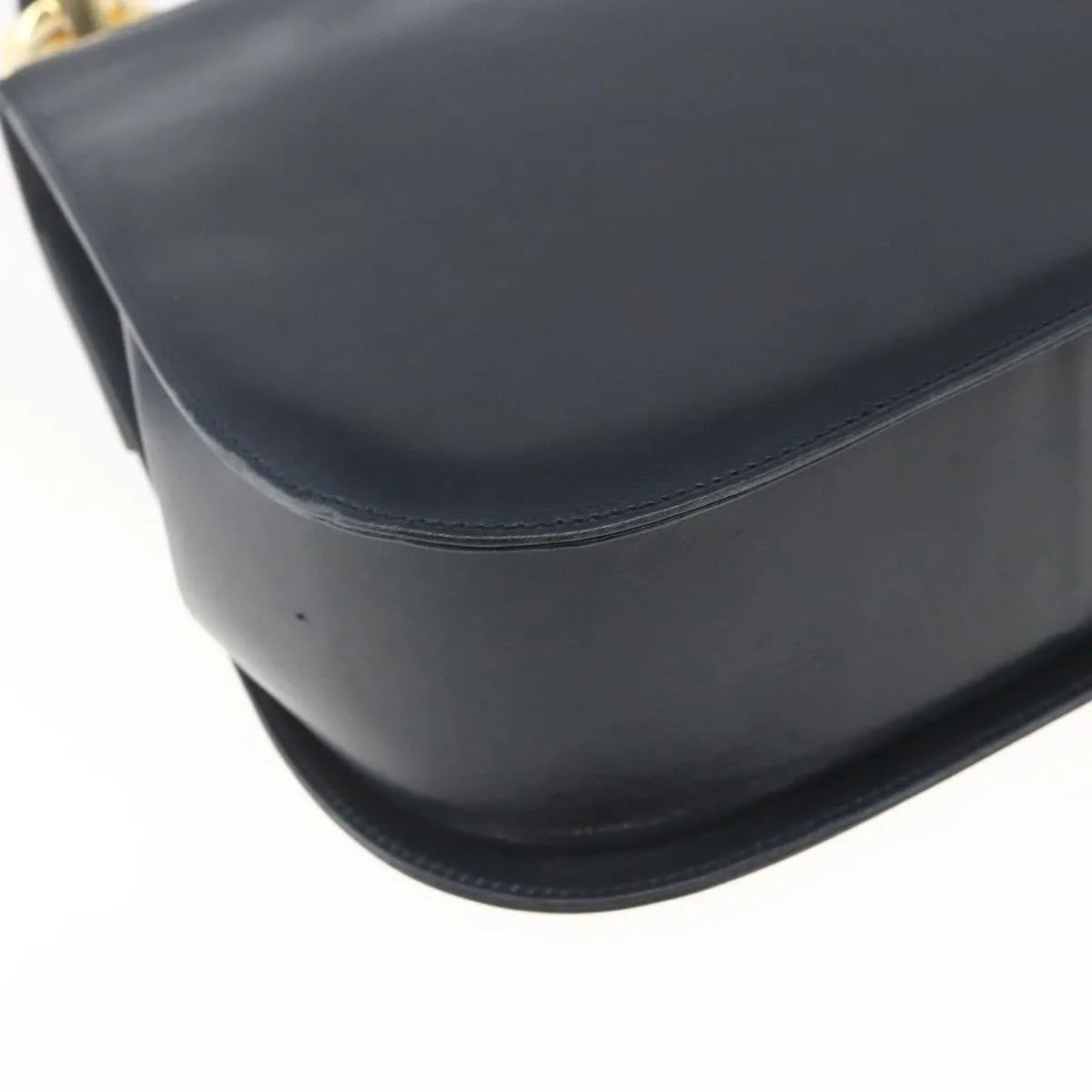 Salvatore Ferragamo Gancini Leather, Navy, Leather, Shoulder Bag