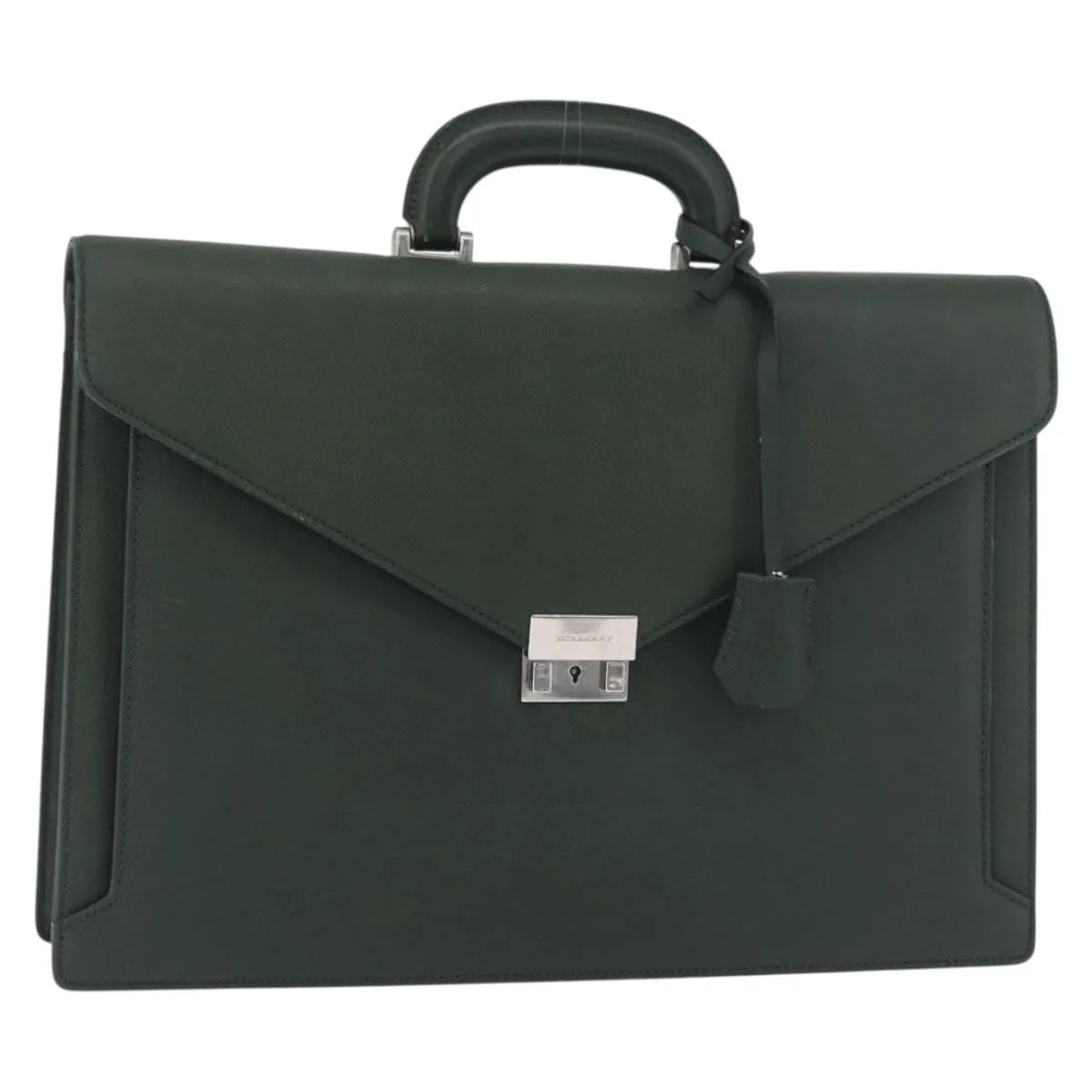 Burberry Briefcase Leather, Green, Leather, Briefcase