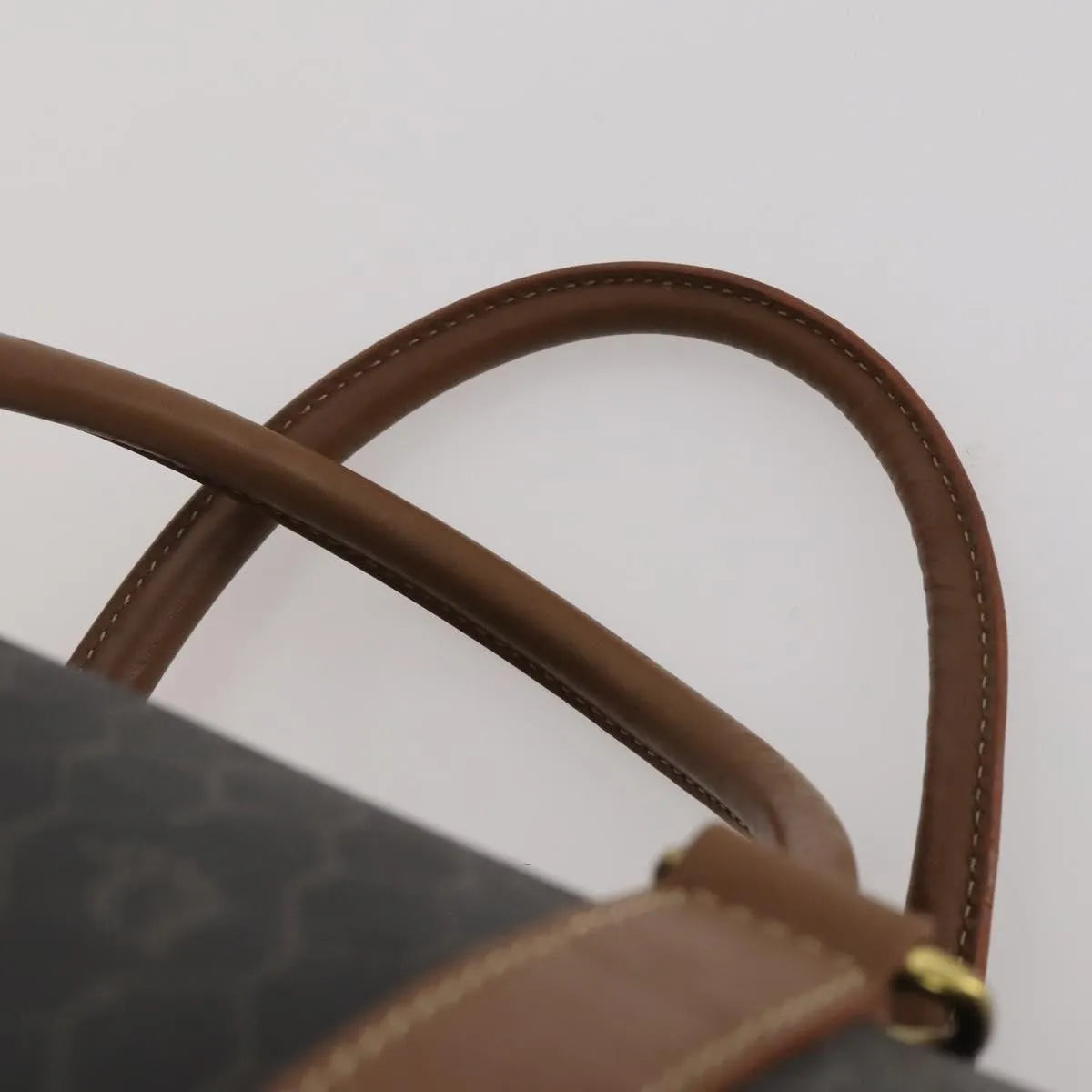 Christian Dior Vintage Honeycomb Boston Canvas and Leather, Black, Canvas, Travel Bag