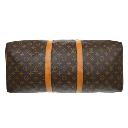 Louis Vuitton Keepall Monogram, Brown, Canvas, Travel Bag