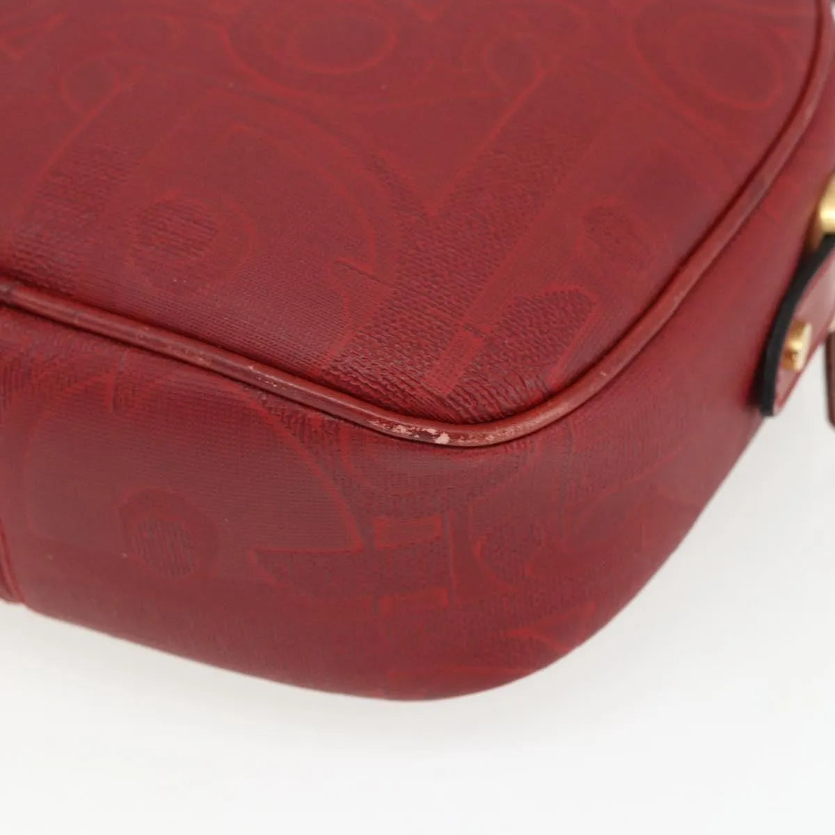 Christian Dior Vintage Trotter Canvas, Red, Canvas, Shoulder Bag