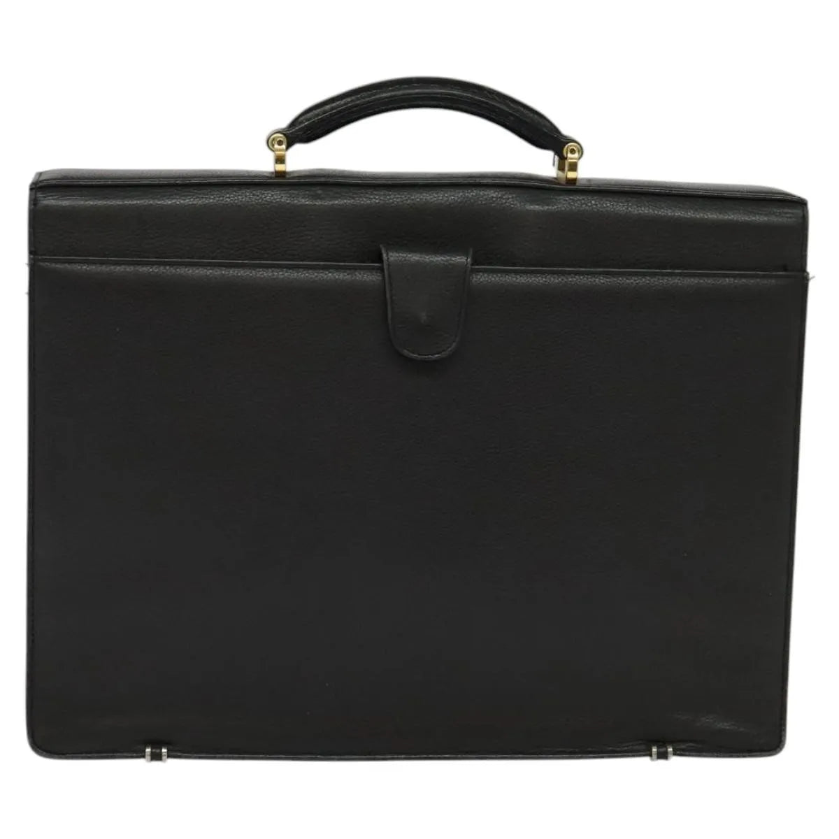 Versace Vintage Leather, Black, Leather, Briefcase