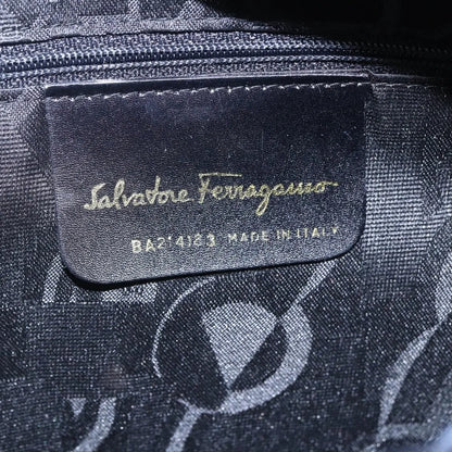 Salvatore Ferragamo Vala Leather, Navy, Leather, Shoulder Bag