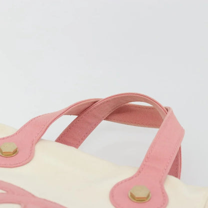 Chanel Vintage CC Tote Canvas, Beige, Canvas, Tote Bag