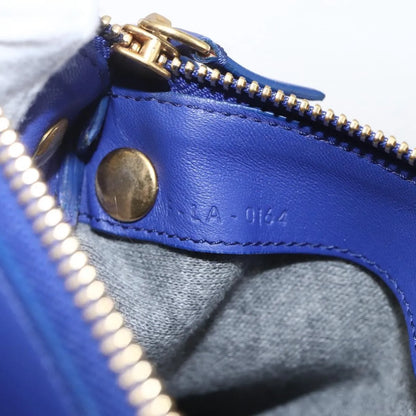 Celine Trio Leather, Blue, Leather, Shoulder Bag