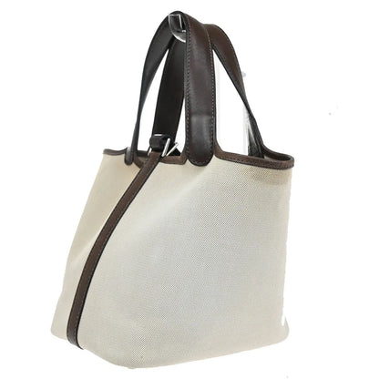 Hermes Picotin Toile and Leather, Beige, Canvas, Toiletry Case