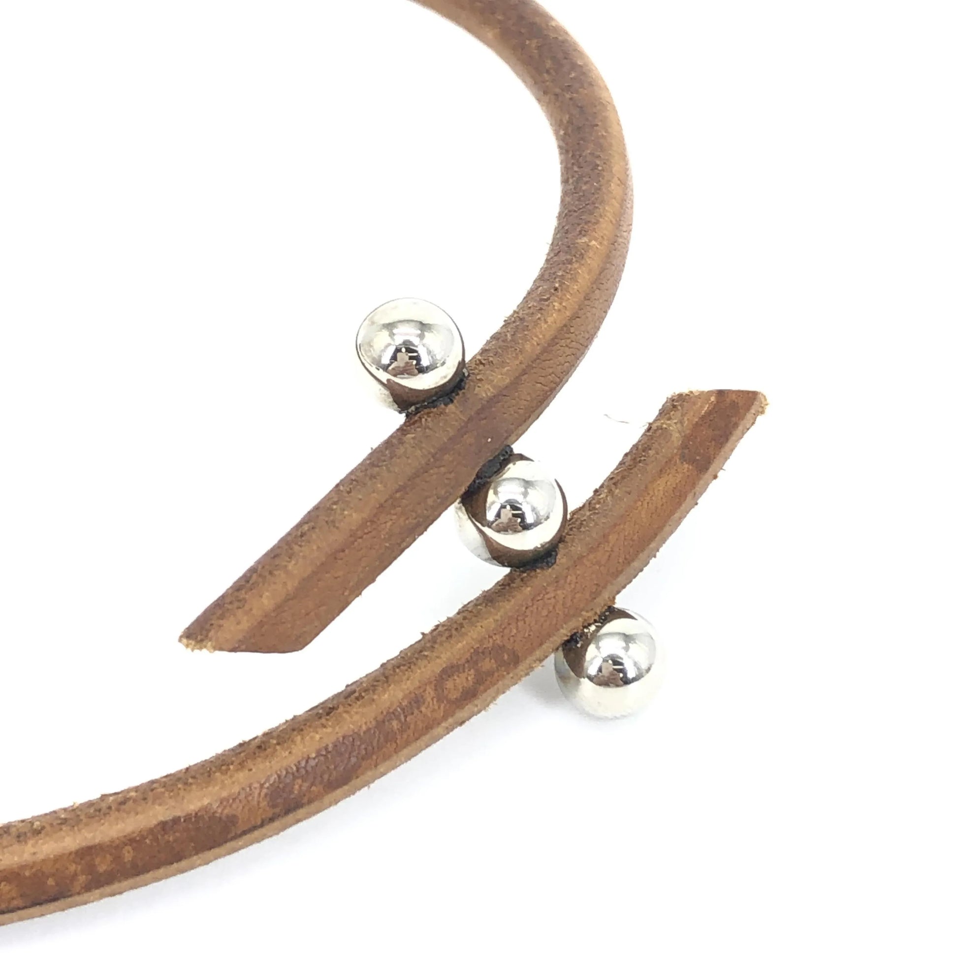 Hermes Tournis Chocker Tournis leather, Brown, Leather, Necklace