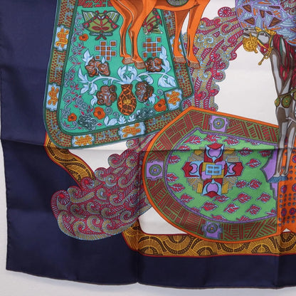 Hermes Carré 90 Silk multicolor, Navy, Silk, Scarf