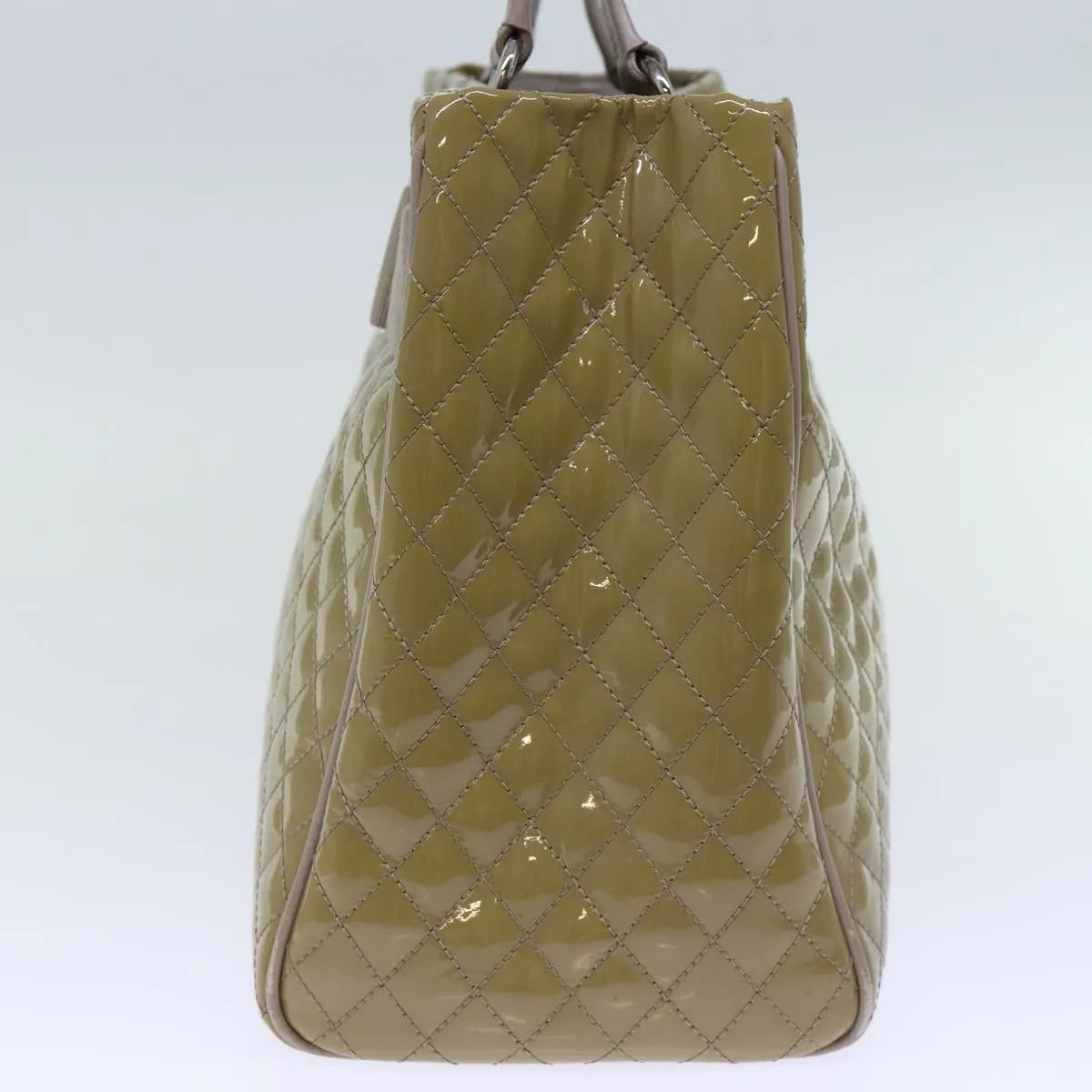 Salvatore Ferragamo Vala Patent leather, Beige, Patent Leather, Handbag