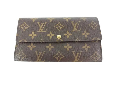 Louis Vuitton Emilie Monogram Canvas, Brown, Canvas, Wallet